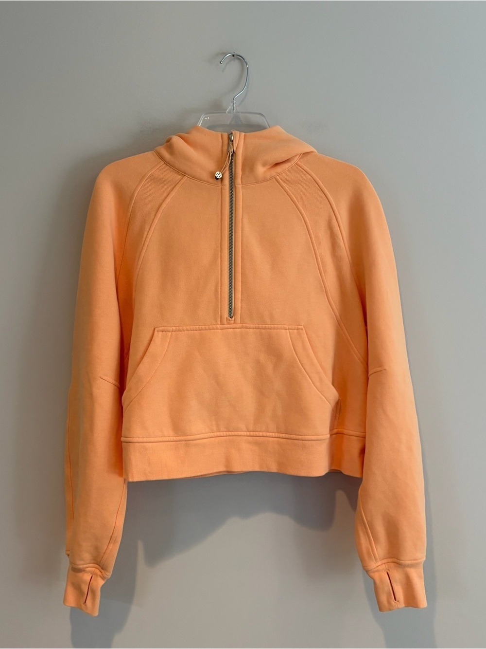 lululemon athletica Peach Bellini Half-Zip Cropped Hoodie
